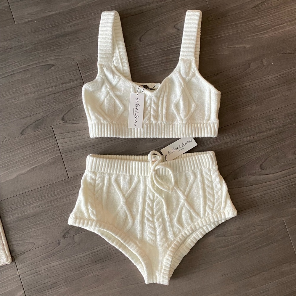 For Love & Lemons Cable Knit Set